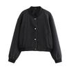 Foreign trade Europe, America, spring and autumn casual versatile long-sleeved single-breasted soft pilot short jacket