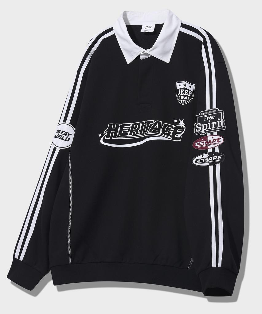JEEP Rush Track Collar Sweatshirt (Jq5Tsu821Bk)