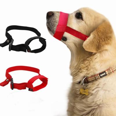 Verstellgurtmaske für kleine Hunde, weicher Hundemaulkorb aus Nylon, verstellbar, beisssicher, atmungsaktiv, Hundegurtmaske