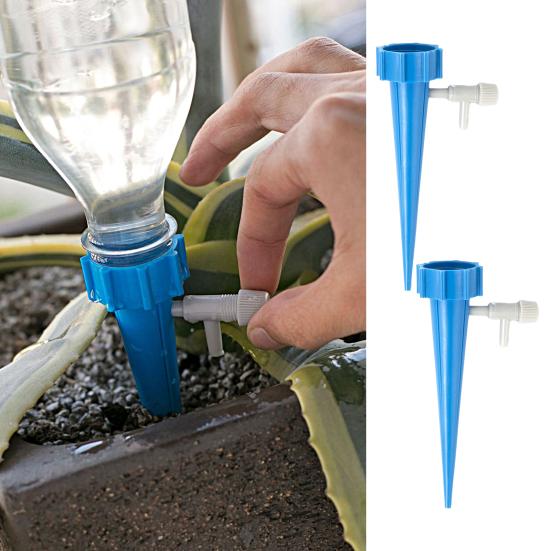2Pcs Drip Irrigation Automatic Water-saving with Switch Adjustable Flower Watering Spikes Household Supplies