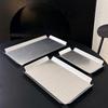 Snow Grey Stainless Steel Serving Tray Rust Resistant Steak Dish Serving Platter  Dessert Serving