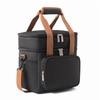 Lunch Bag , 17L Expandable Double Deck Lunch Cooler Box, Lightweight Leakproof Lunch Tote Bag W/ Side Tissue Pocket&Adjustable Shoulder Strap