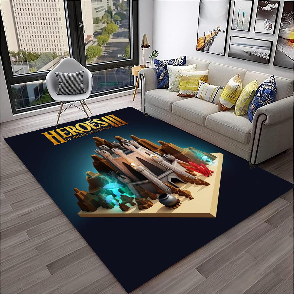 Retro Game Heroes of Might and Magic Carpet Rug for Home Living Room Bedroom Sofa Doormat Decor,kids Area Rug Non-slip Floor Mat