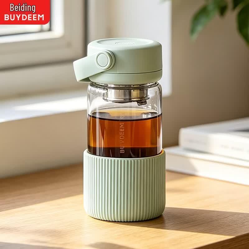 Buydeem Portable Glass Tea Infuser Bottle