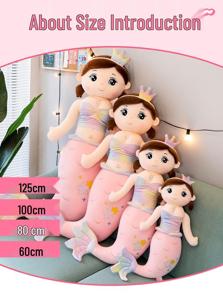 Mermaid Plush Doll Pillow - Aquarium Souvenir & Holiday Gift for Girls