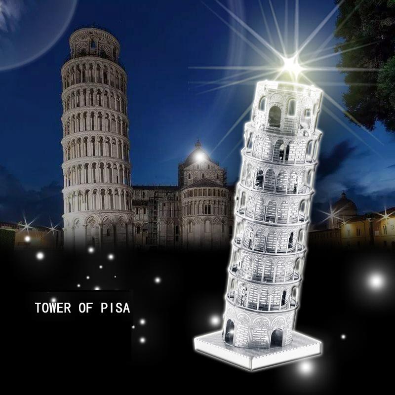 3D Puzzle Metallmodell Schiefer Turm von Pisa Kreatives Spielzeug