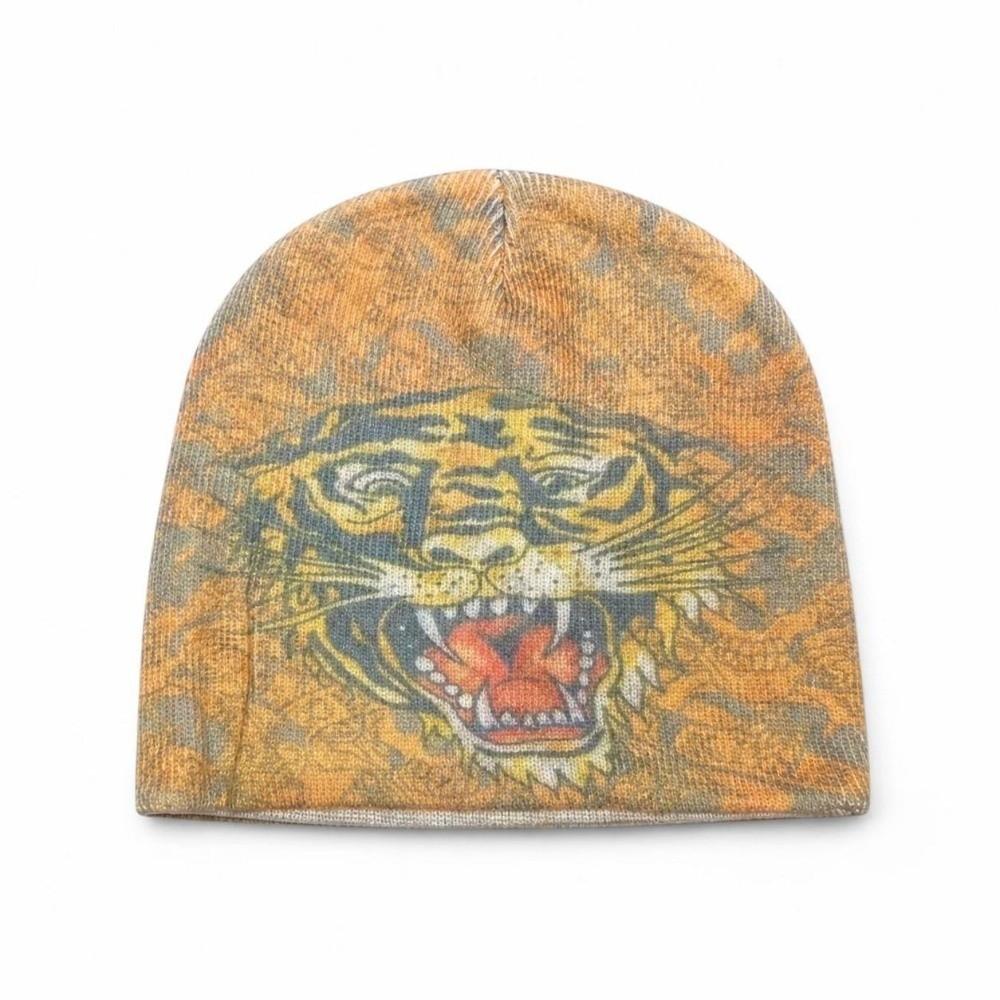 Breathable Printed Beanie Hat Elastic Stretch Head Wrap Ethnic Graphic Knit Beanie  Outdoor Travel