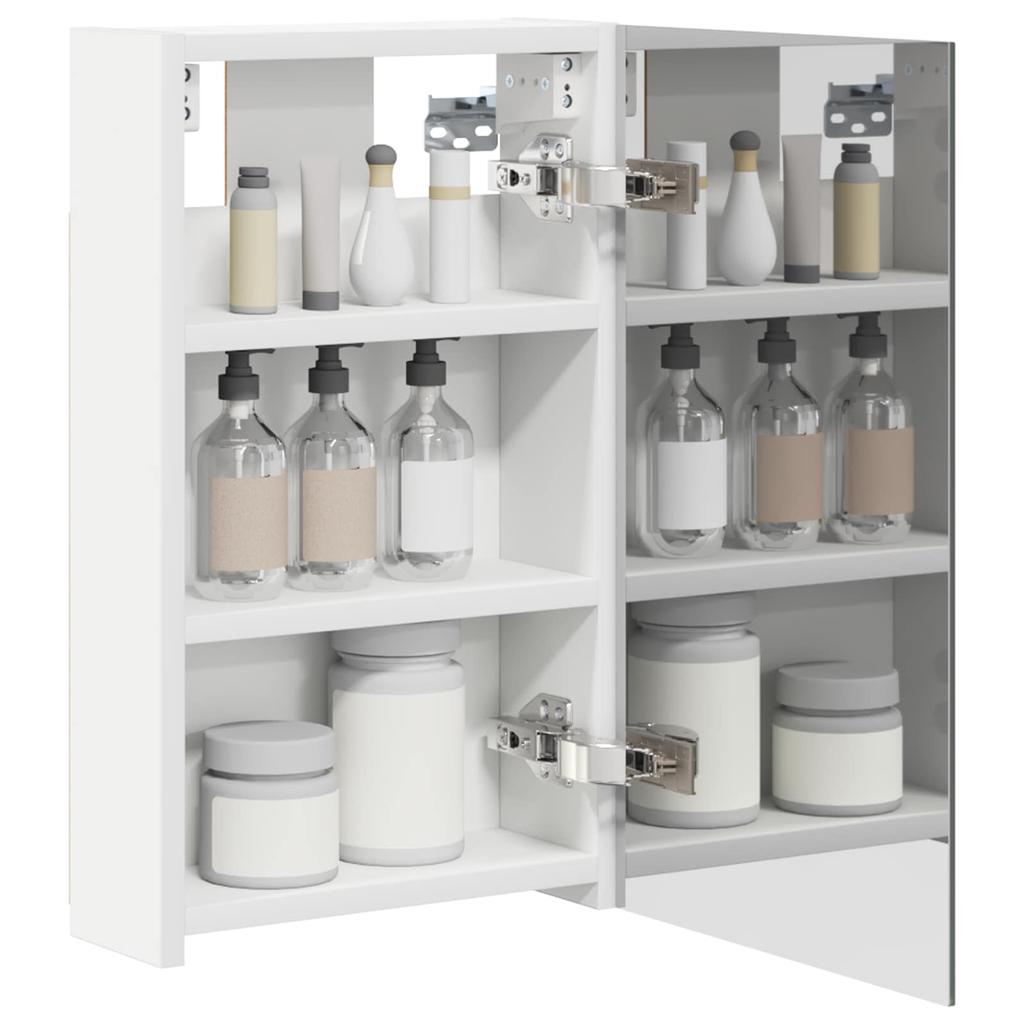 Bathroom Mirror Cabinet White 30 X 10.5 X 50 Cm Particleboard
