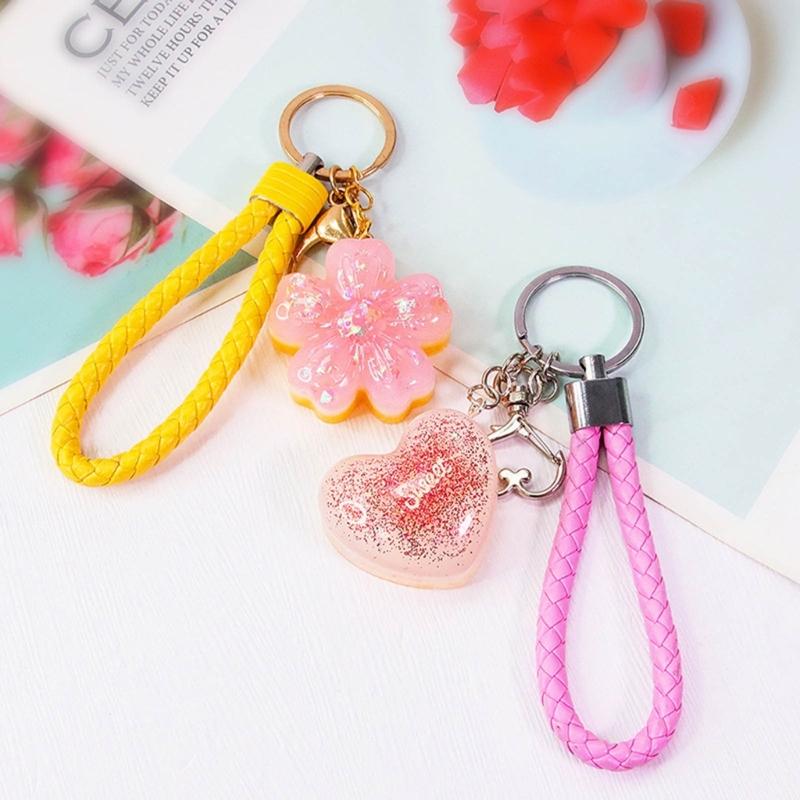 DIY Kristall Schlüsselanhänger Silikonform mit Loch, Epoxidharz Bastelformen für Valentinstag Feiertags Festival Dekorationen