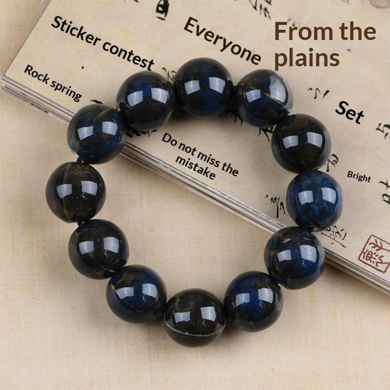Vintage Porzellan Keramik Perlen Strang Armband für Frauen Klassischer Eleganter Schmuck für Hochzeiten Tägliche Accessoires