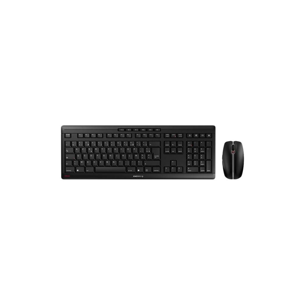 Cherry Stream Desktop Recharge Keyboard and Mouse Set Wireless Black