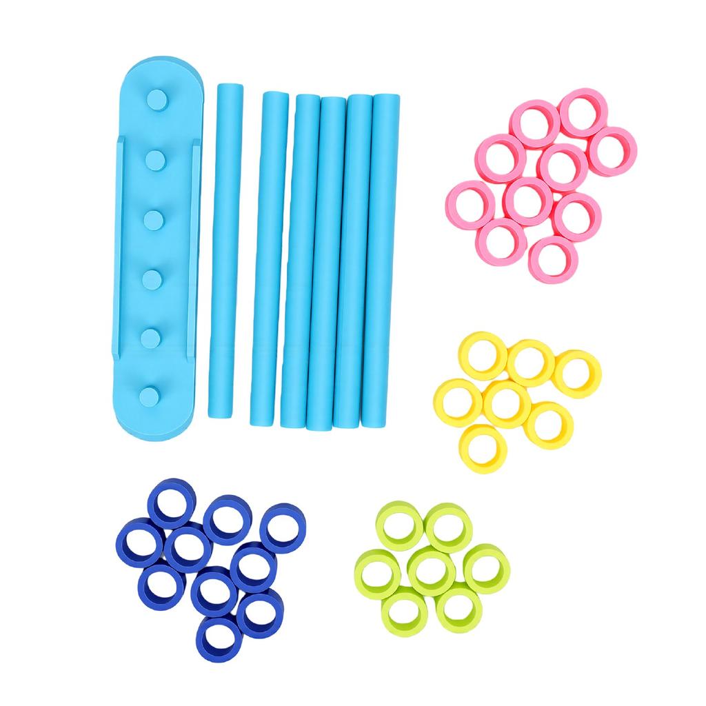 Color Matching Challenge Game Plastic Fast Pattern Match Ring Stacking Puzzle Game for Family Gathering Night Party