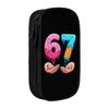 Aesthetic Pencil Case 67 Six Seven Funny Christmas 6 7 Meme Xmas Pencil Pouch School Pencil Cases Boy Girl School Supplies