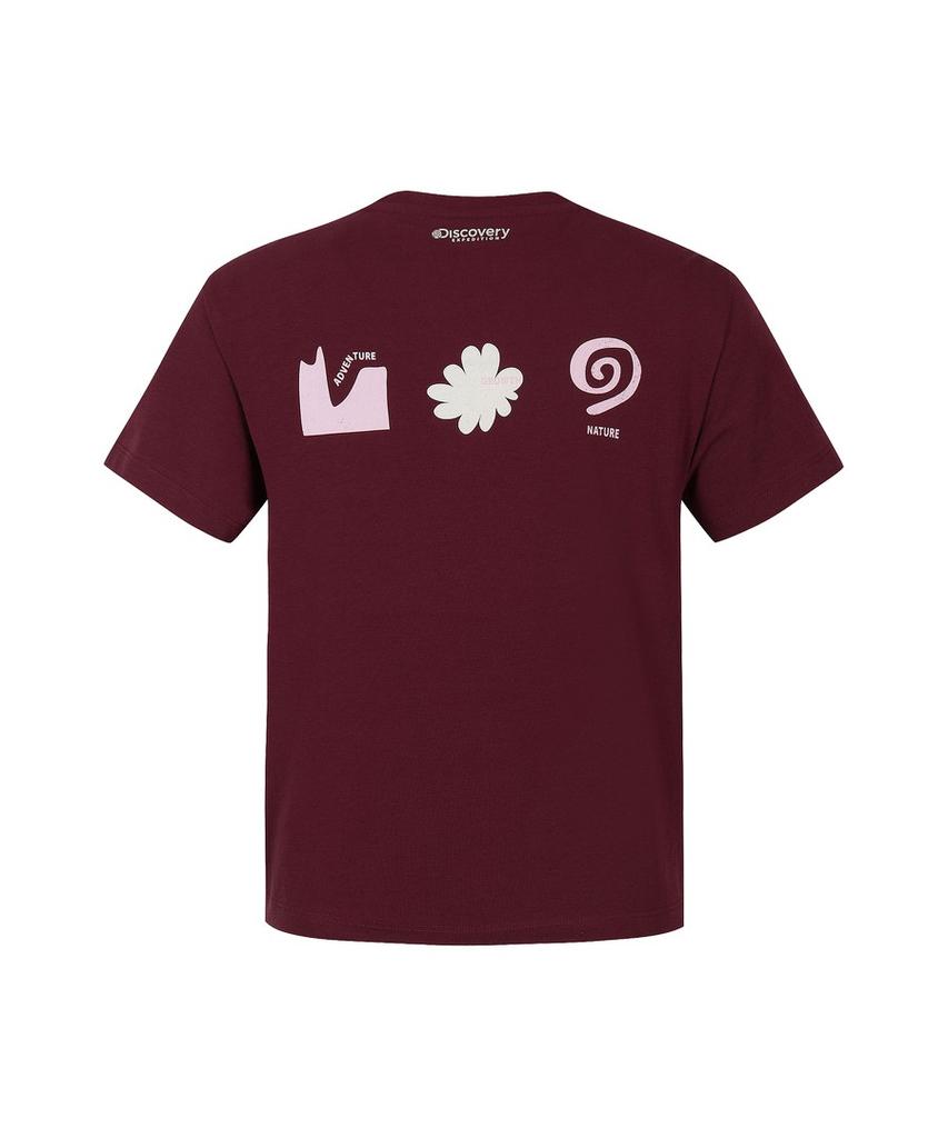 DISCOVERY EXPEDITION Women'S Freshvent Nature Crop Short Sleeve T-Shirt (D/Wine)
