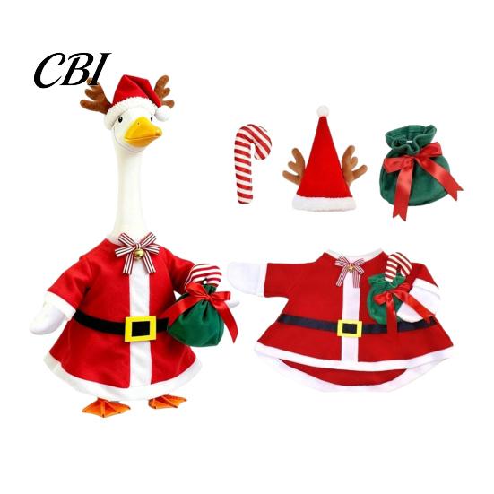 Christmas Porch Goose Outfit Halloween Ghost Outfit, Apparel, Festive Costume Outdoor Holiday Decor for 23 Inch Statue, Garden Yard Lawn Decoration