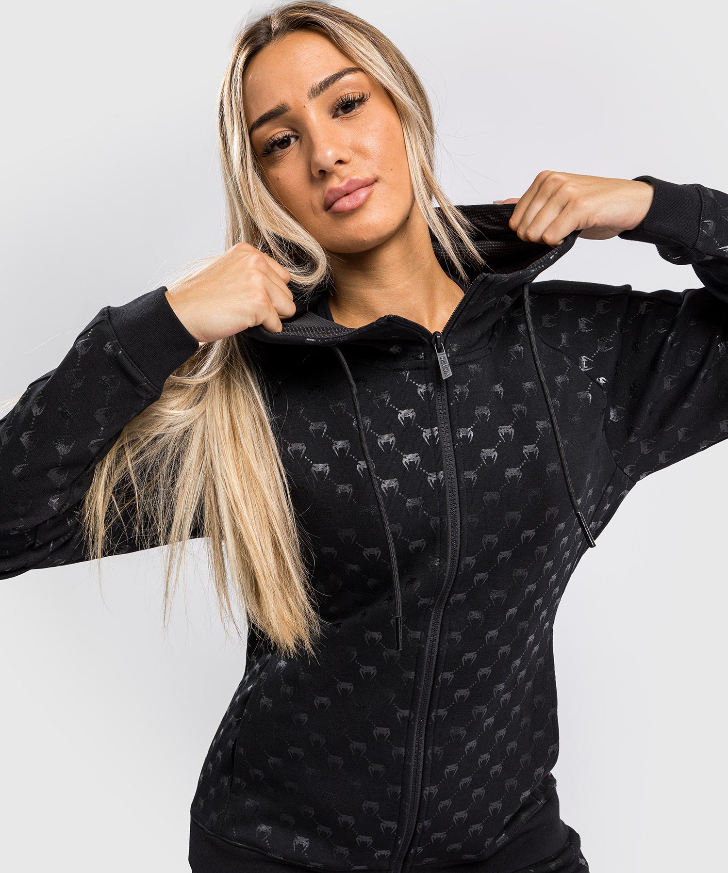 

Толстовка Venum Monogram на молнии для женщин - черный/розовое золото XS