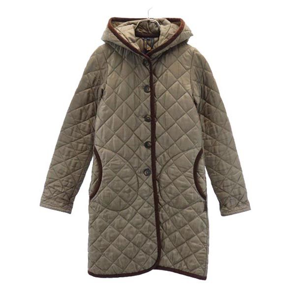 

LAVENHAM Стеганое пальто 6 Коричневый капюшон Женский Б/у