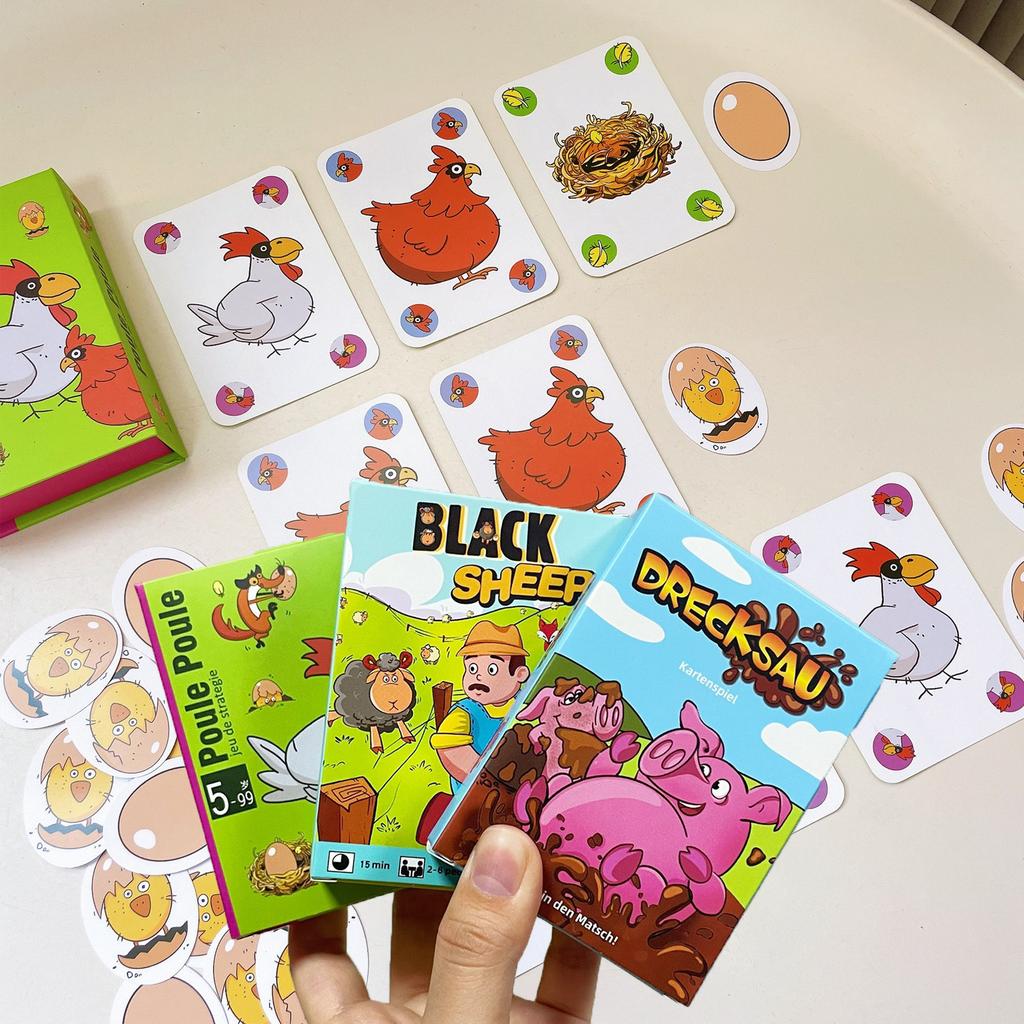Hühnchen Chiu Chiu Brettspiel Drecksau Schwarzes Schaf Piou Piou Partykarten Intellektuelles Spielzeug Geschenke