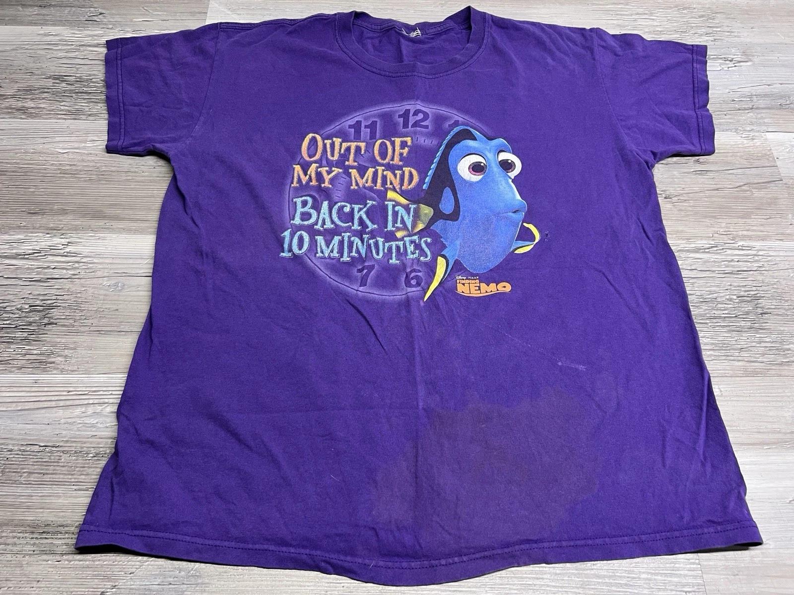 Vintage Disney Pixar Finding Nemo Shirt Sz L Dory Movie Promo Animation Cartoon L
