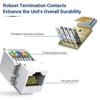 1-10Pcs RJ45 Network Module Punch Free Module Coupler CAT6 CAT5E Toolless Keystone Jack Support Wall Outlet T568A/T568B Wiring