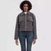 Women's European & American Style Grey Wool Coat with Turn-Down Collar, Large Pockets, for Autumn & Winter