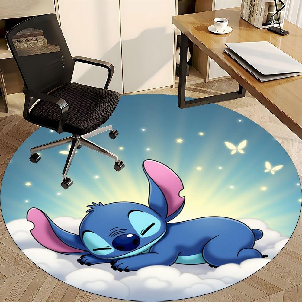 

1pc Adorable Stitch Design Round Rug - Perfect for Home Decor, Office, or Home Room Flooring -0412037 80cm by 80cm
