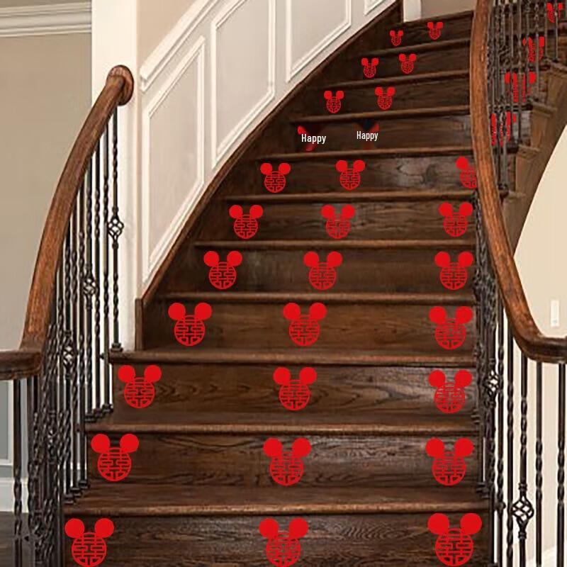 YIXI Мини Флокированный Микки Свадебный Декор Двойное Счастье