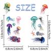 10sheets Colorful Jellyfish Tattoo Stickers For Arm Body Hand Temporary Waterproof Tattoo Stickers Kids Creative Party Gifts