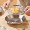 Stainless Steel Round Drain Tray Oven Safe Nonstick Oil Draining Baking Pan for Low Fat Cooking Meals