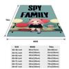SPY × FAMILY Cartoon Character Plush Blanket - Super Soft Throw Blanket Featuring Pink Hair Girl with Cat Ears and Whimsical Gre