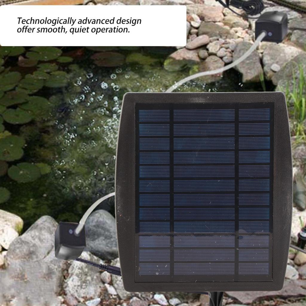 Solar Powered Oxygenator Aerator Air Pump Oxygen for Outdoor Pool Pond Fish Tank