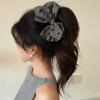 Acrylic fabric bow grab clip large hair volume shark clip gentle atmosphere hairpin hair accessories