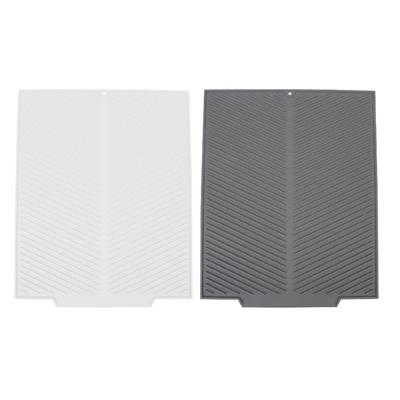 1Pc Silicone Dish Drying Mat 485x405mm Heat Resistant Non Slip Kitchen Counter Drain Mat Pad for Home