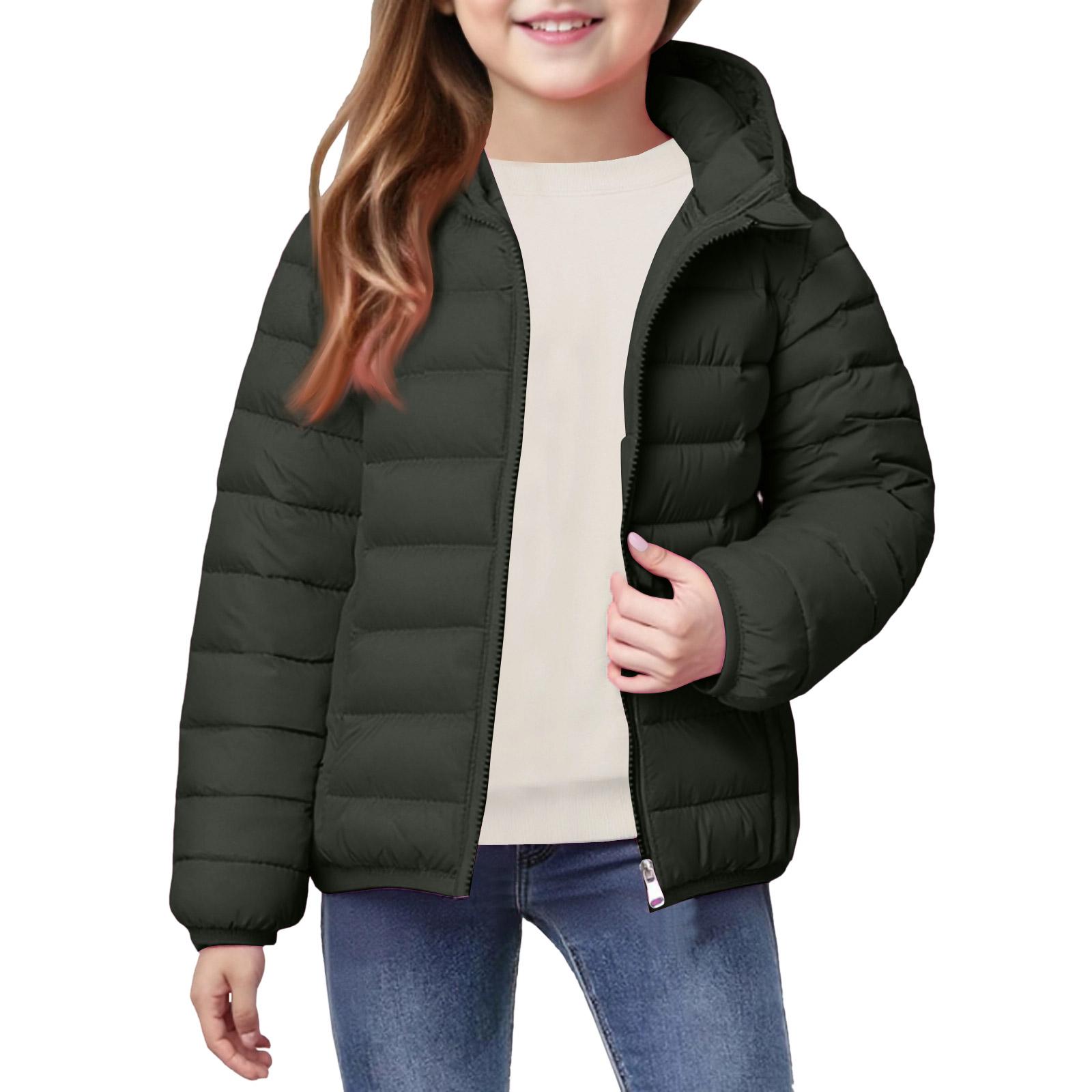 

Kids Pocket Coat - Solid Color Short Cotton Jacket 110
