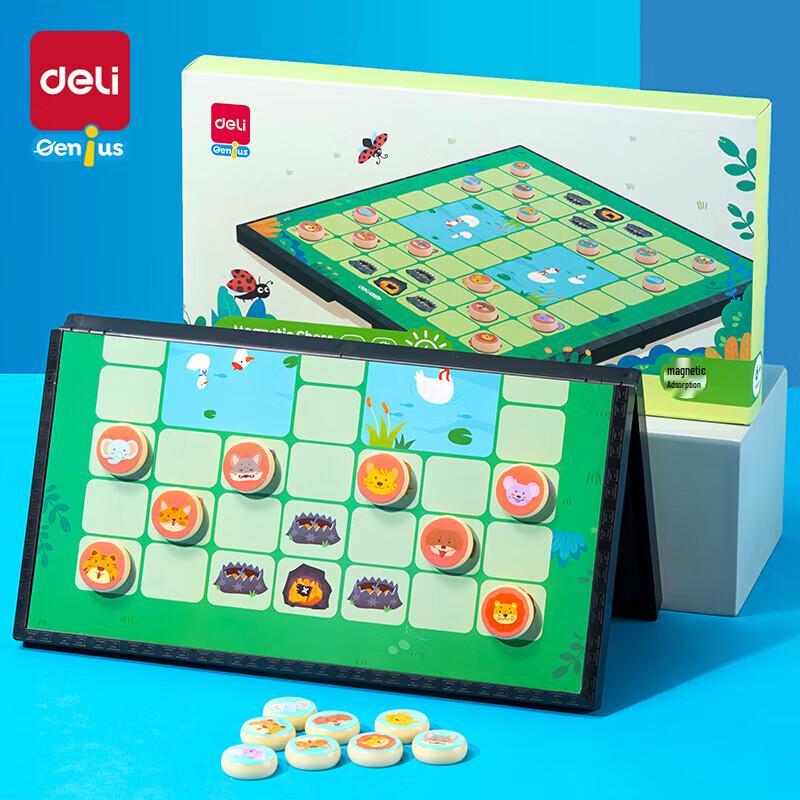 Deli Magnetic Animal Chess Folding Board Game