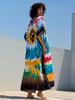 European & American Cotton Print Beach Cover-Up Long Dress - Plus Size Swimsuit Sunscreen Robe