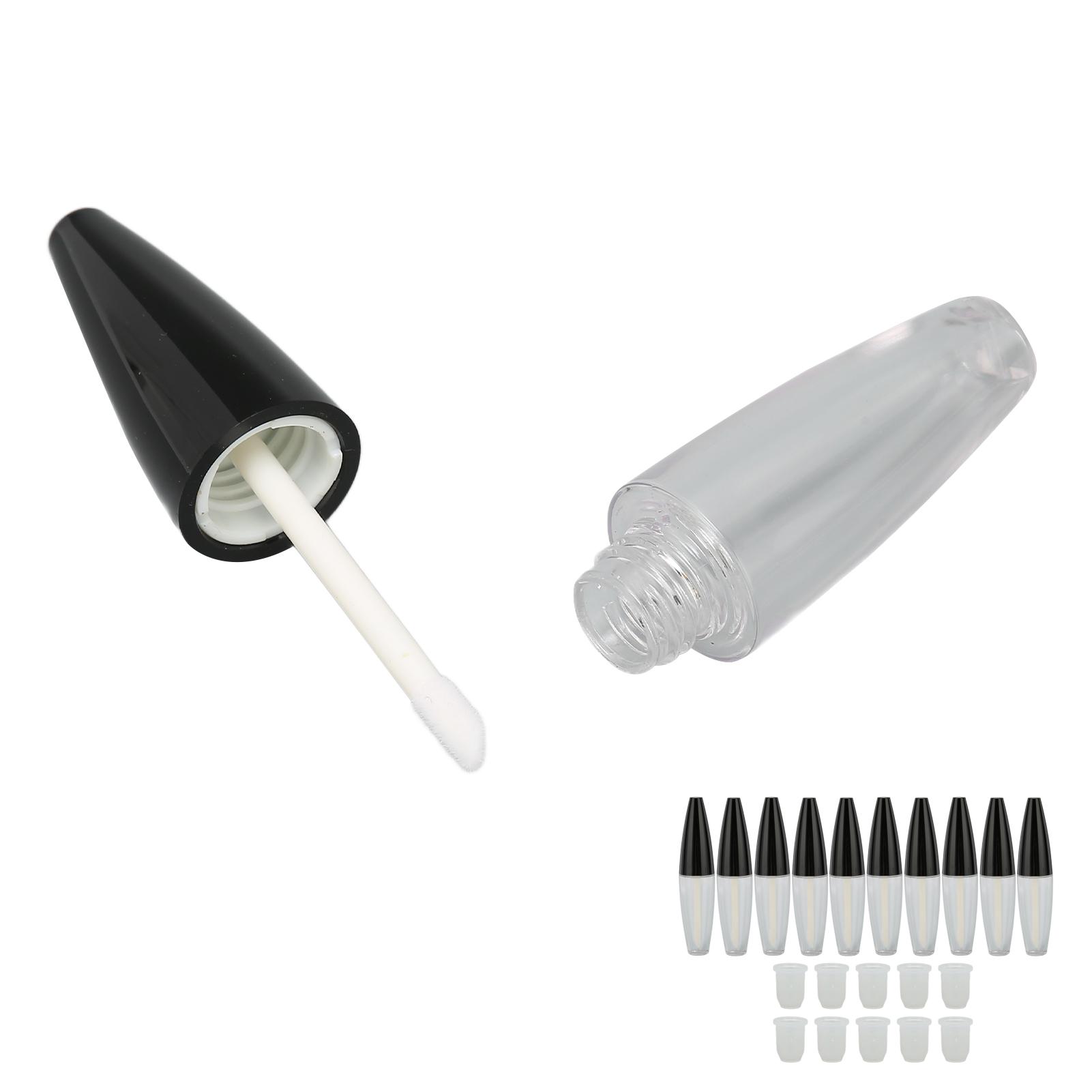 

10Pcs Lipgloss Tubes 12ml Transparent Exquisite Stable Glossy Nonslip Portable Lip Gloss Containers for Home Travel