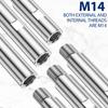 3/6 יחידות מוט מאריך זוויתית M14 3/4/5.5 אינץ' ציר מאריך זוויתית מתאם ליטוש רכב