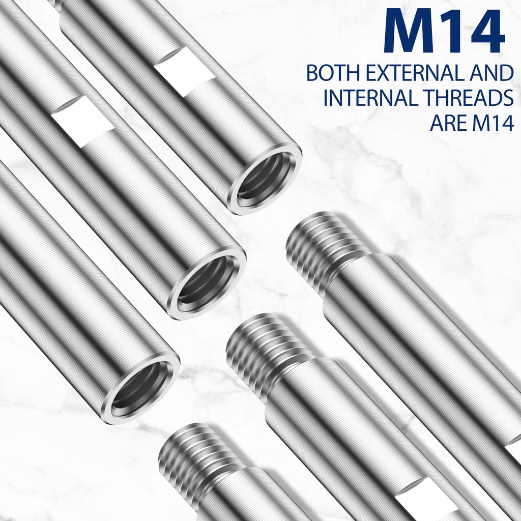 3/6 יחידות מוט מאריך זוויתית M14 3/4/5.5 אינץ' ציר מאריך זוויתית מתאם ליטוש רכב