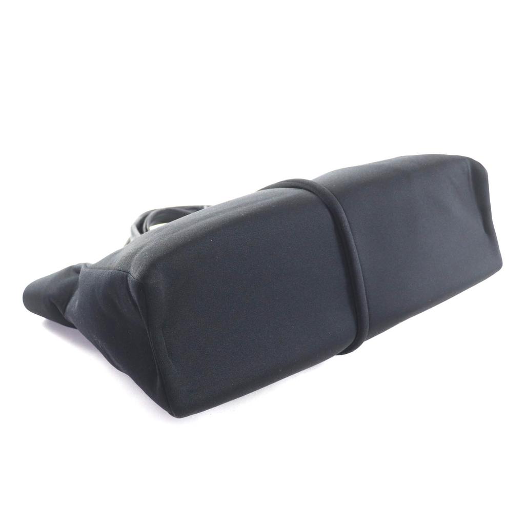 Great kawa-kawa Tote Bag WET Leather handle black leather Women Used