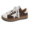 [Fanfuna] Retro Leopard Print Star Shoes Women's Old German Training Shoes 2025 Autumn New Niche Casual Board Shoes