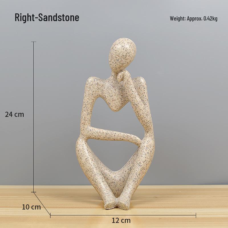 Modern Abstract Nordic Retro Sculptures: Home & Office Wine Cabinet Decorations