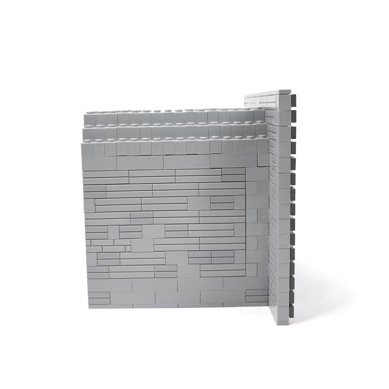 Small Particles Mosaic Train Track Cave Building Block Tunnel City Scene Assemble Plastic Toys