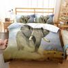 Colourful Cartoon Elephant Duvet Cover Set King Queen Size for Kids Boys Girls Bedding Set Cute Wild Animals Comforter Cover