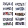 10pcs Fake Tattoo Stickers Temporary Waterproof Skull Pattern Full Arm Tattoos for Halloween