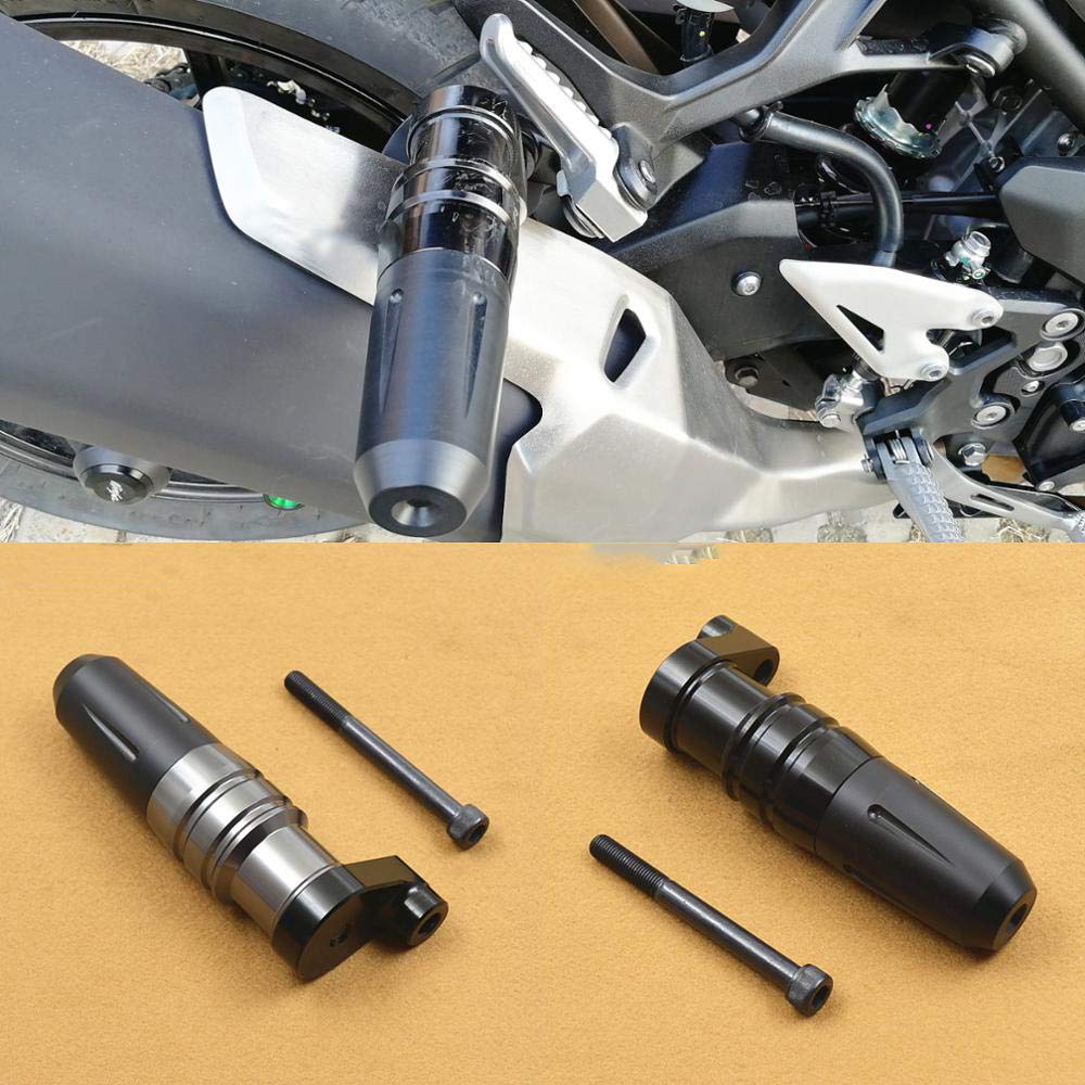 LEDISHUN Exhaust Pipe Sliders for Kawasaki Ninja 400 Z400 and Ninja 250 Z250 Sliders/Muffler (2018-2023) (2019-2023) (Green)
