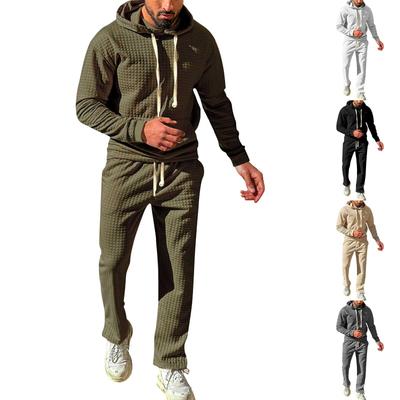 Conjunto casual masculino de moletom com capuz e calças compridas Conjunto casual de duas peças