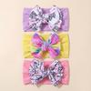 New INS-Style Elastic Wide-Band Baby Headbands:Cute Printed Bow Hair Bands,Soft & Skin-Friendly Headbands for Infants & Toddlers