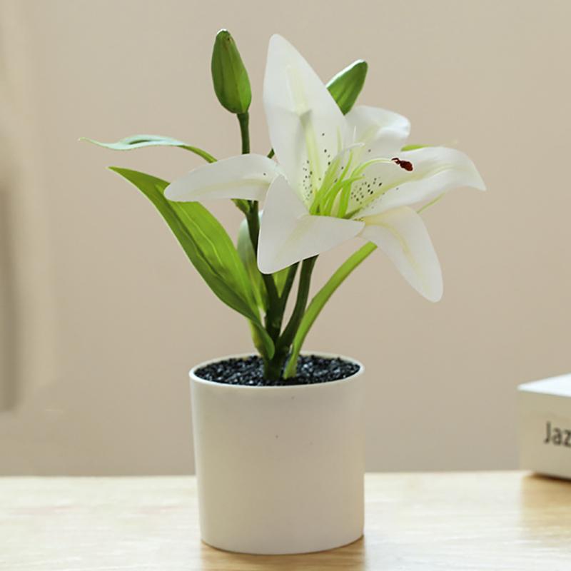 Fake Flower 3D Printing Film Small Lily Bonsai Creative Artificial Flower Interior Decoration Decoration Factory Simulation Pot