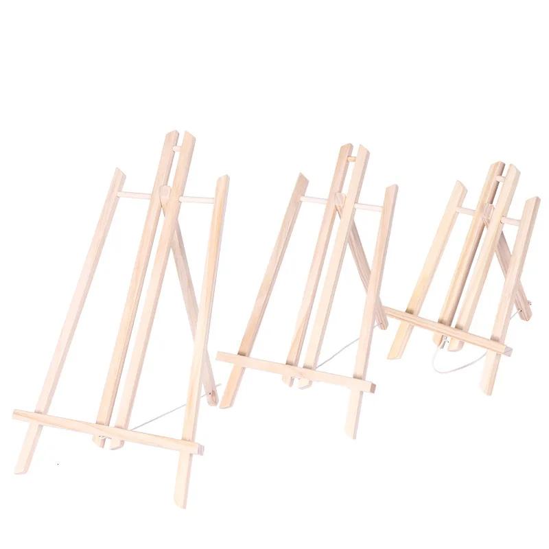 Holz Staffelei zum Malen, 20cm 24cm 30cm 40cm 50cm Höhe Klappbarer Tischständer Dreieckige Halterung, Malzubehör, 1 Stück HJ-02